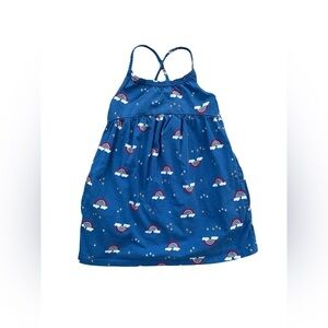 Hanna Andersson Size 100, 4, Rainbow Tank Dress with Pockets